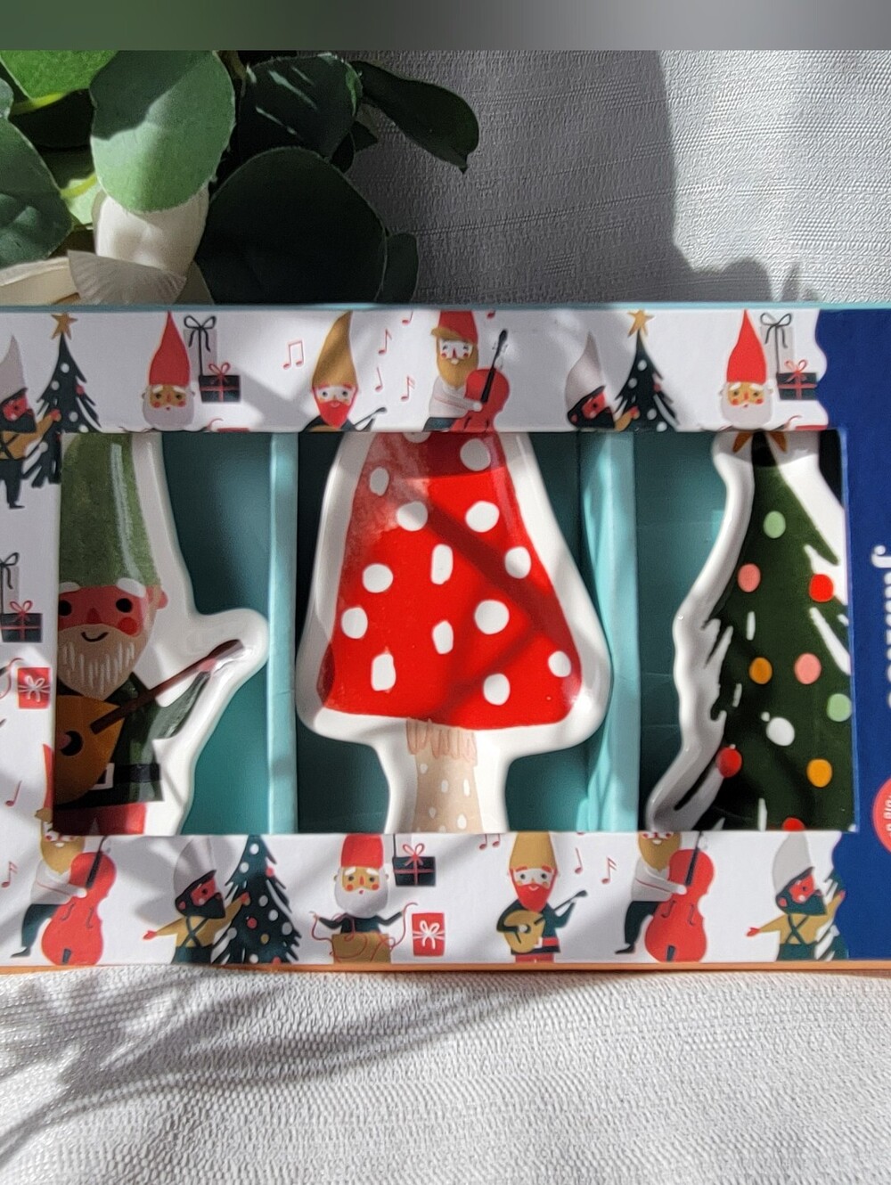 Festive Holiday Ceramic Plate Set